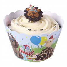 12 Party Animal Cupcake Wraps